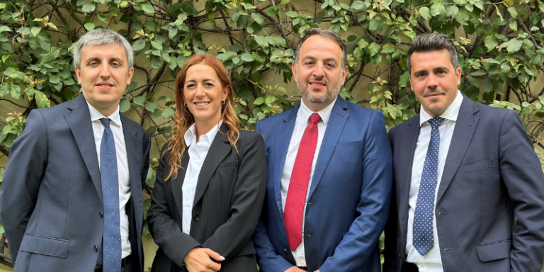 Los nuevos socios de BDO. De izquierda a derecha: Roger Pérez, Beatriz Sesma, César Gordo y David Guitart.