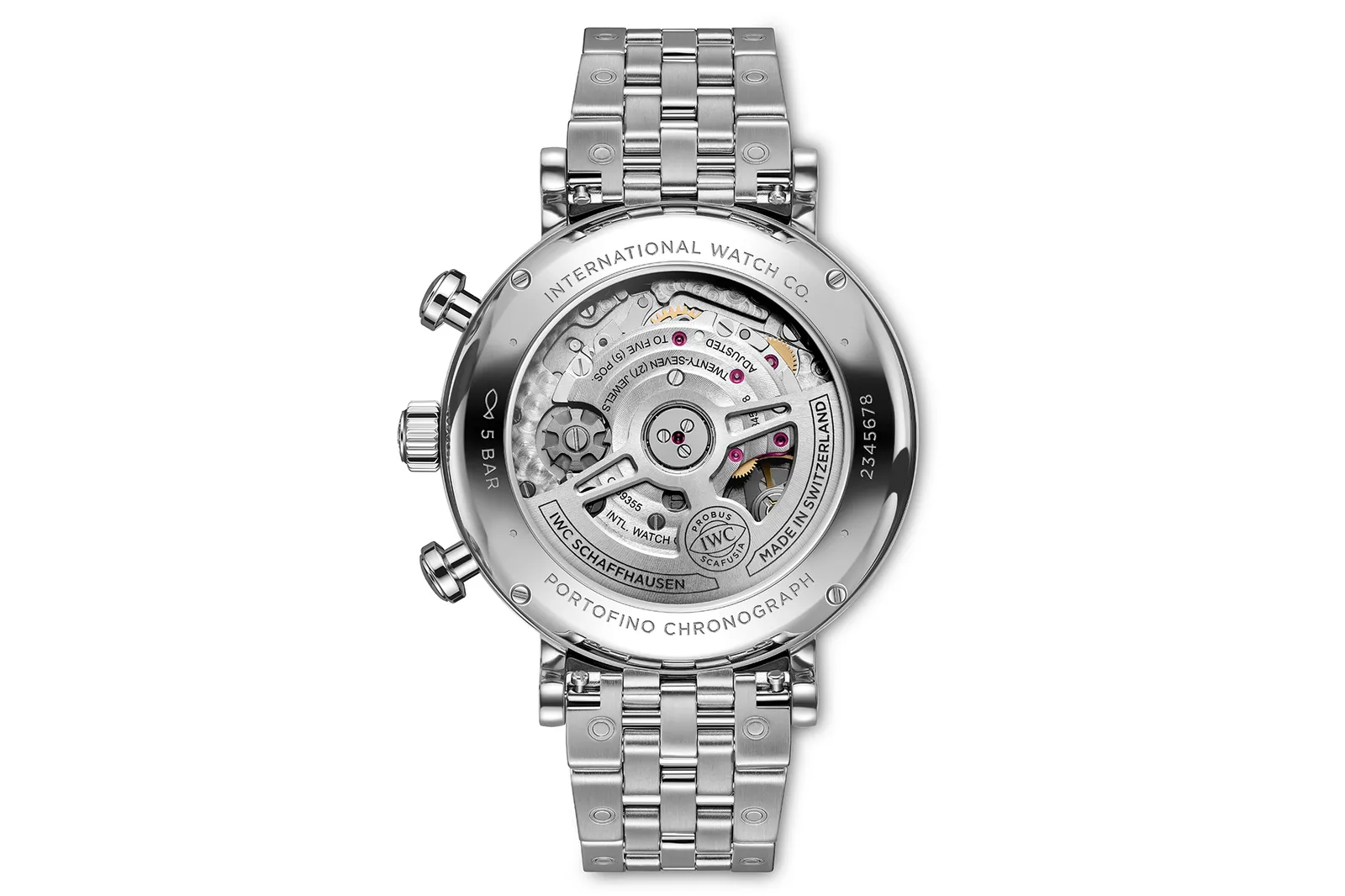 ¿Cómo es el nuevo reloj de lujo de IWC? 1 Fondo de cristal del Portofino Cronógrafo 39