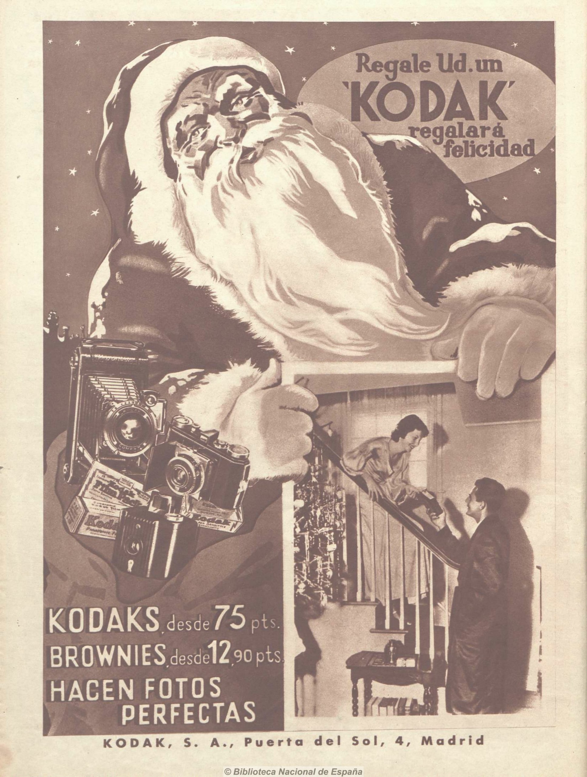 Publicidad de Kodak con Papá Noel