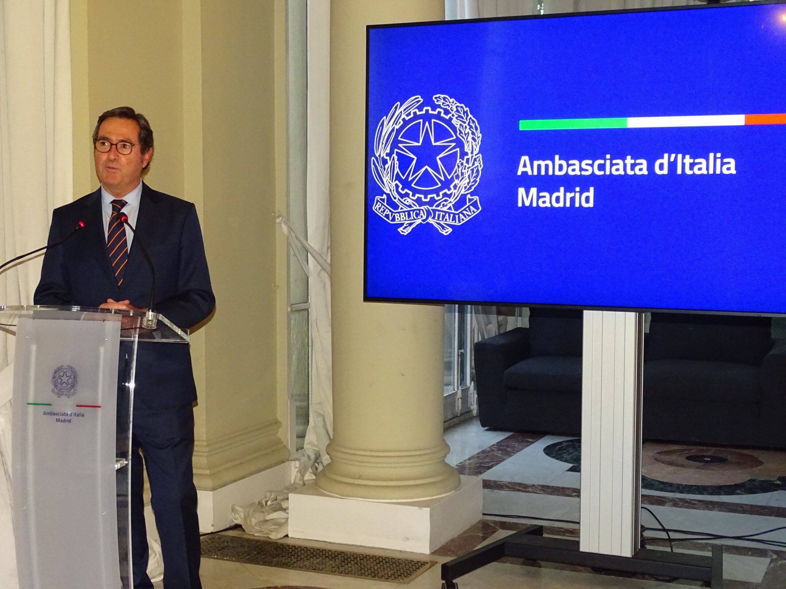 Antonio Garamendi en el Foro bilateral entre Confindustria y la Confederación Española de Organizaciones Empresariales