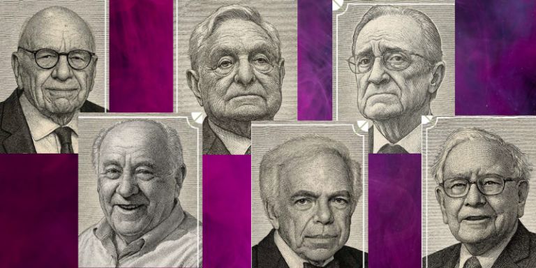 Warren Buffett, Ralph Lauren, Amancio Ortega, George Soros, Rupert Murdoch y Florentino Pérez