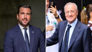 Florentino Pérez y Enrique Riquelme