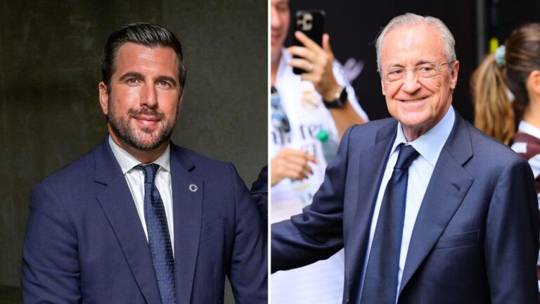 Florentino Pérez y Enrique Riquelme