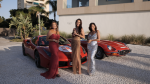 De izquierda a derecha, Maria Bravo, Julie Brangstrup y Eva Longoria